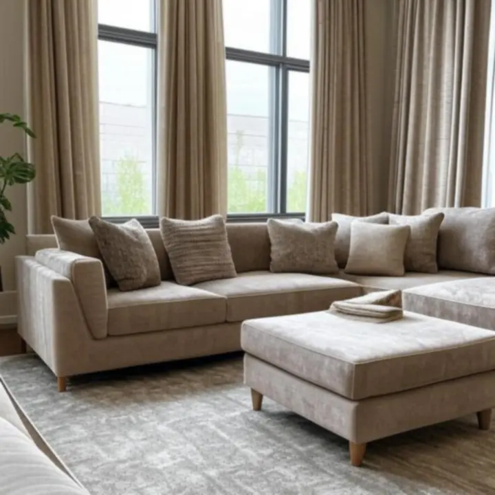 Trendkövető függöny stílusok neutrális színpalettán.